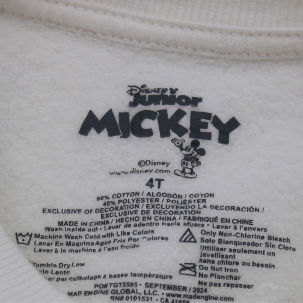 Disney Junior Mickey Mouse Toddler Sweatshirt 4T - Picture 4 of 6
